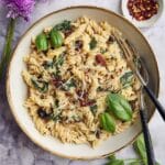 Spinach and Sun-Dried Tomato Boursin Orzo Bake Recipe