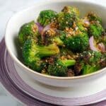 Air Fryer Spiced Frozen Broccoli with Sesame Seeds Recipe