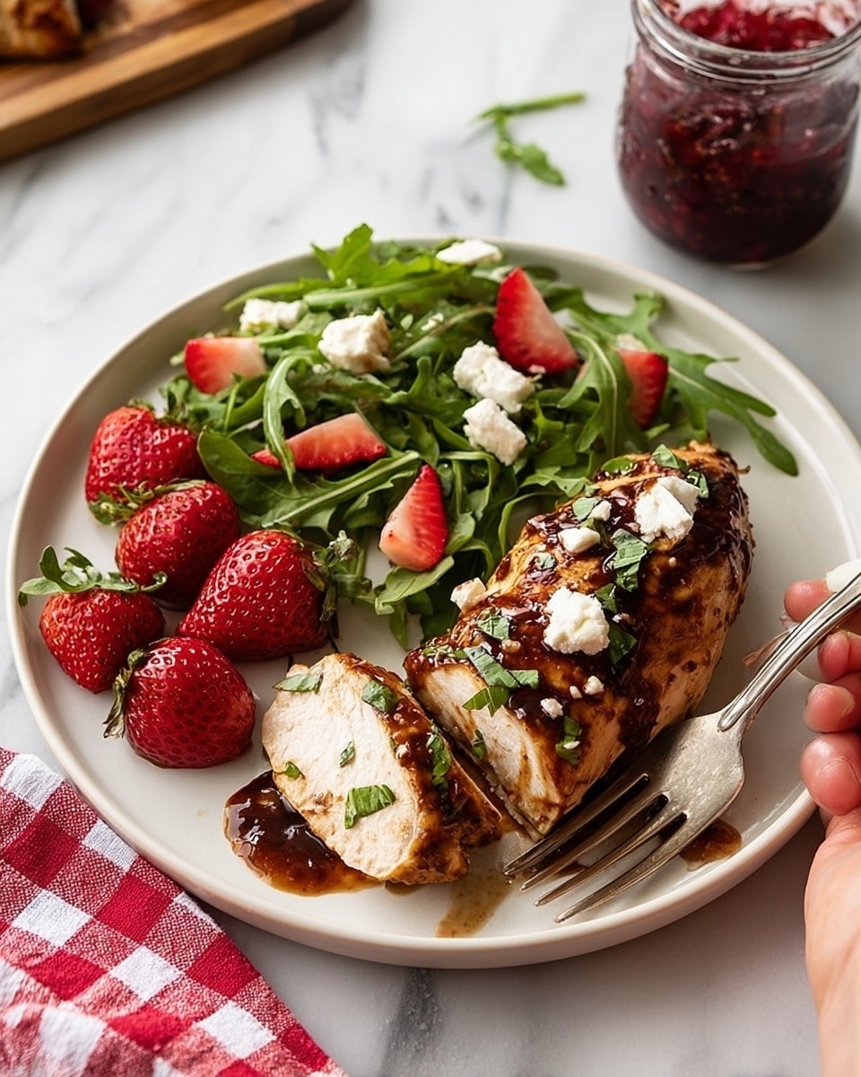 Strawberry Basil Chicken with Balsamic Glaze Recipe