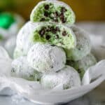 Mint Chocolate Chip Snowball Cookies Recipe