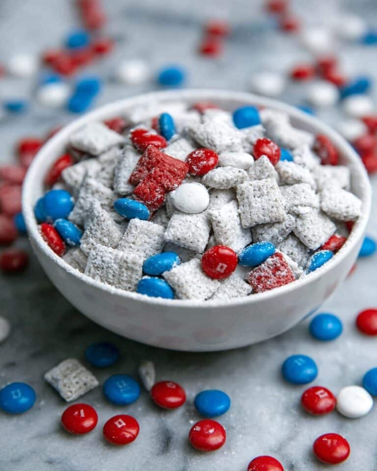 Red White & Blue Puppy Chow Recipe