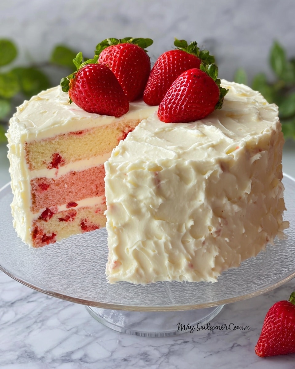 Strawberry Cheesecake Cake Recipe