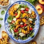 Grilled Peach Salad with Burrata and Basil Recipe