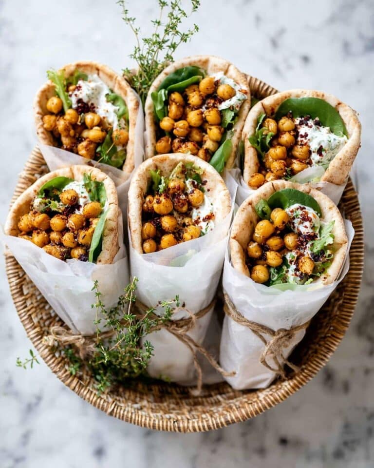 Chicken Pita Wraps with Chickpeas and Tzatziki Recipe