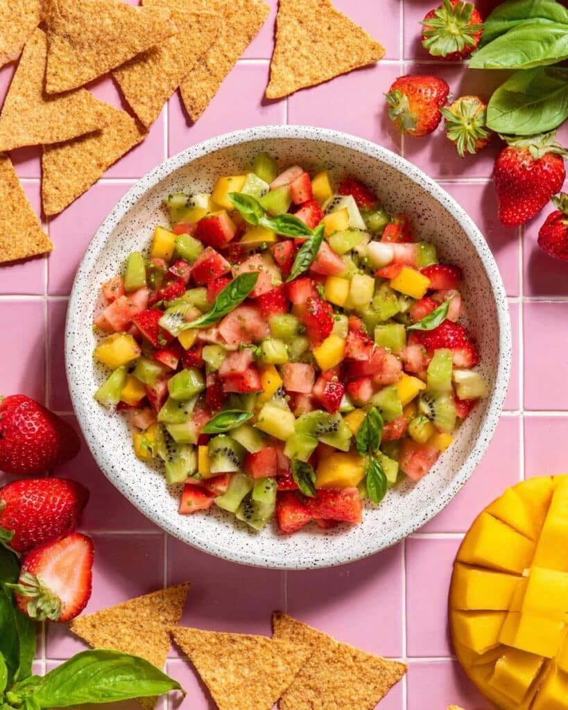 Fresh Fruit Salsa with Cinnamon Sugar Chips Recipe