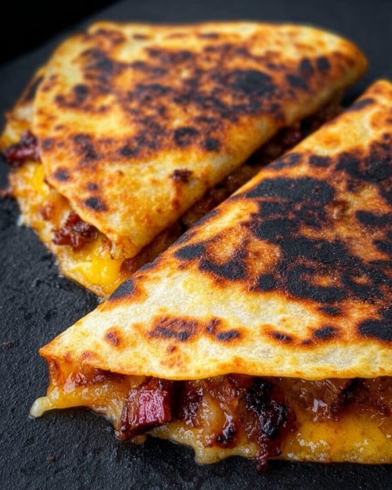 Blackstone Hot Honey BBQ Chicken Quesadillas Recipe