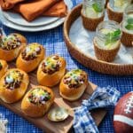 Beef Chili Bread Bowls Recipe