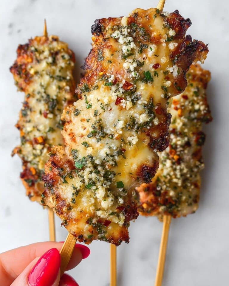 Garlic Parmesan Chicken Skewers Recipe
