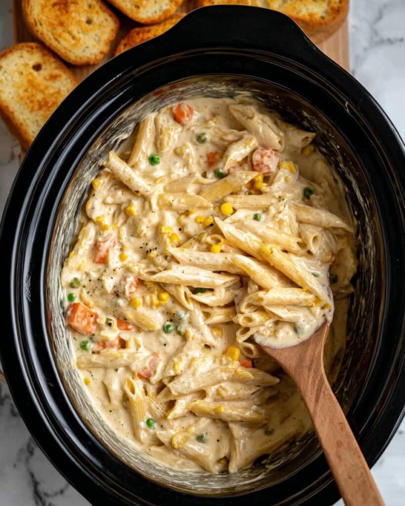 Crock Pot Chicken Pot Pie Pasta Recipe