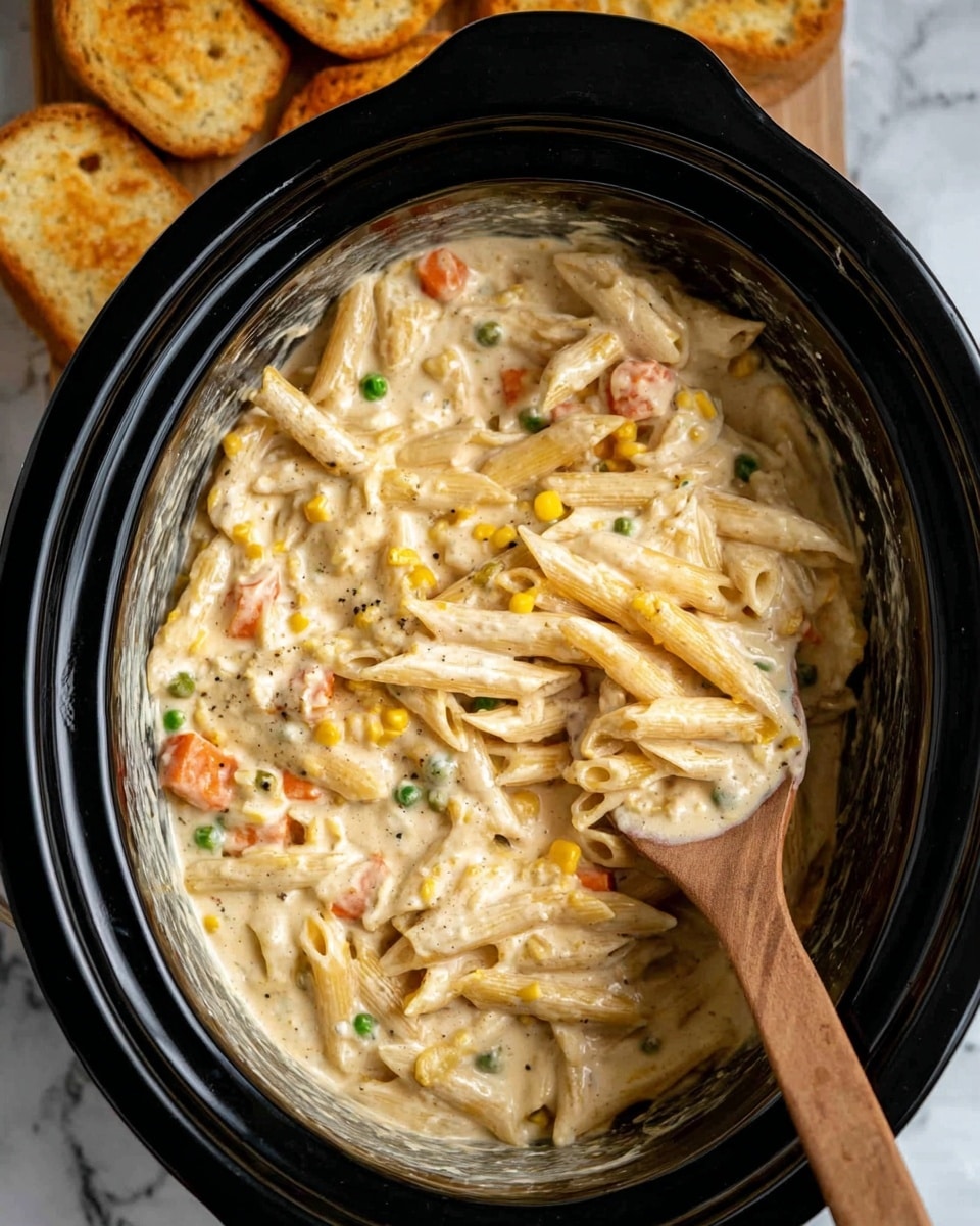 Crock Pot Chicken Pot Pie Pasta Recipe