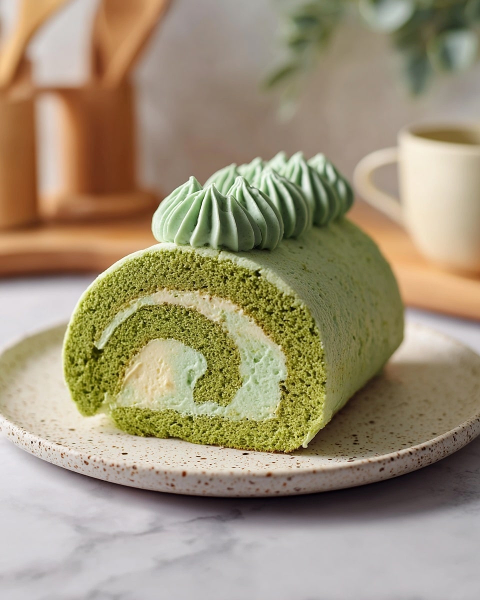 Matcha Swiss Roll Cake Recipe
