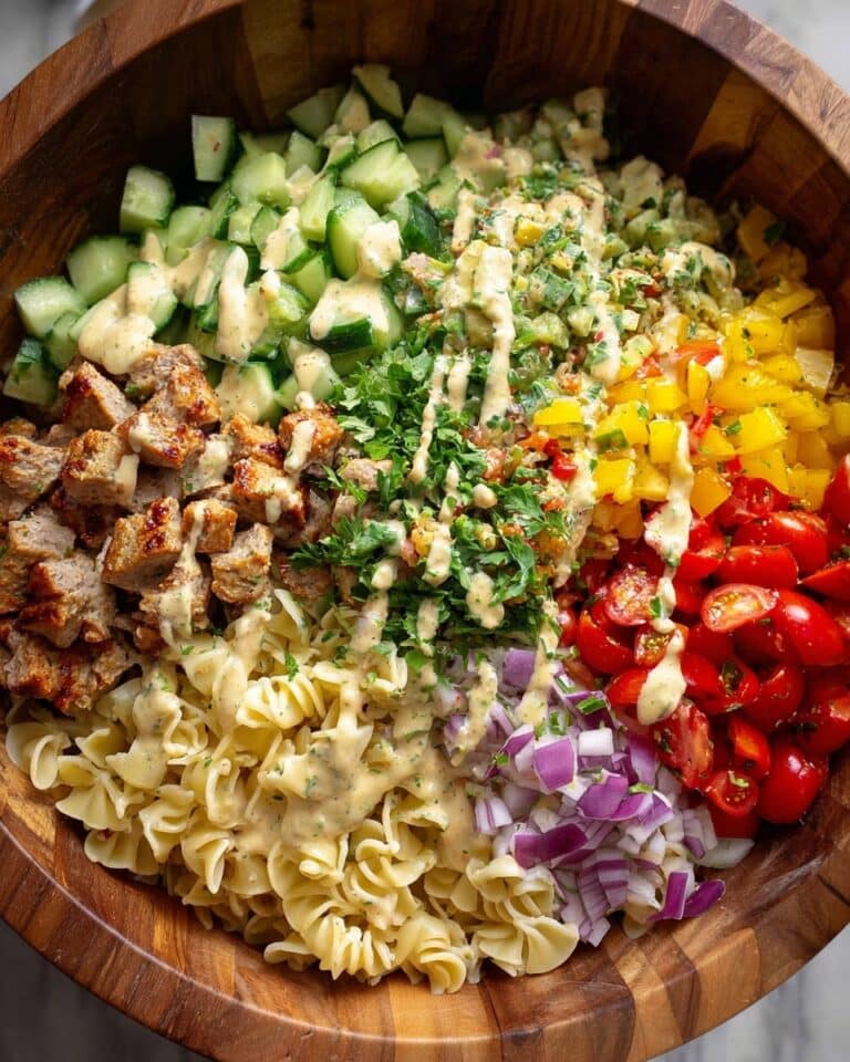 Chicken Pasta Salad with Lemon Parmesan Dressing Recipe