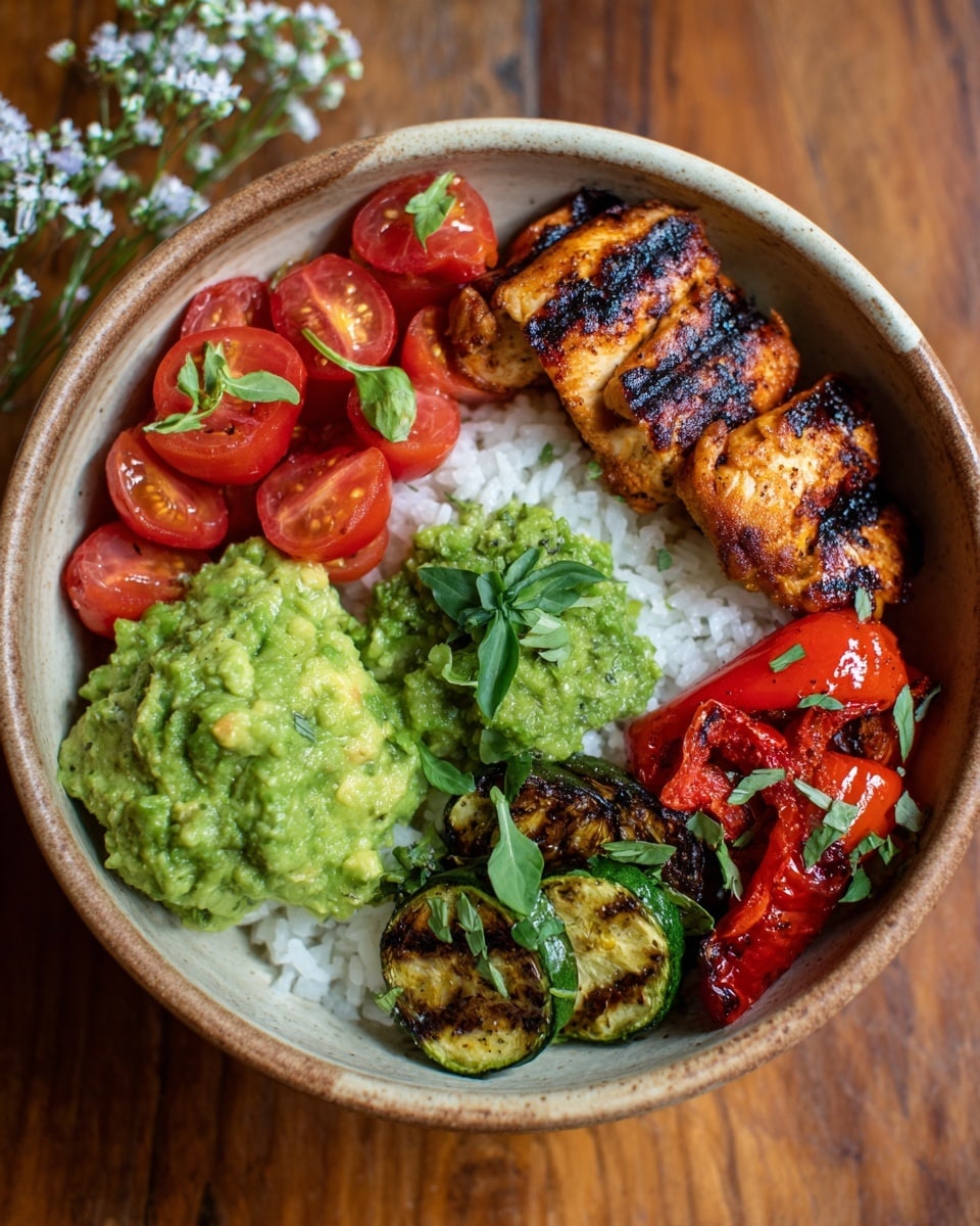 California Chicken, Veggie, Avocado and Rice Bowls Recipe