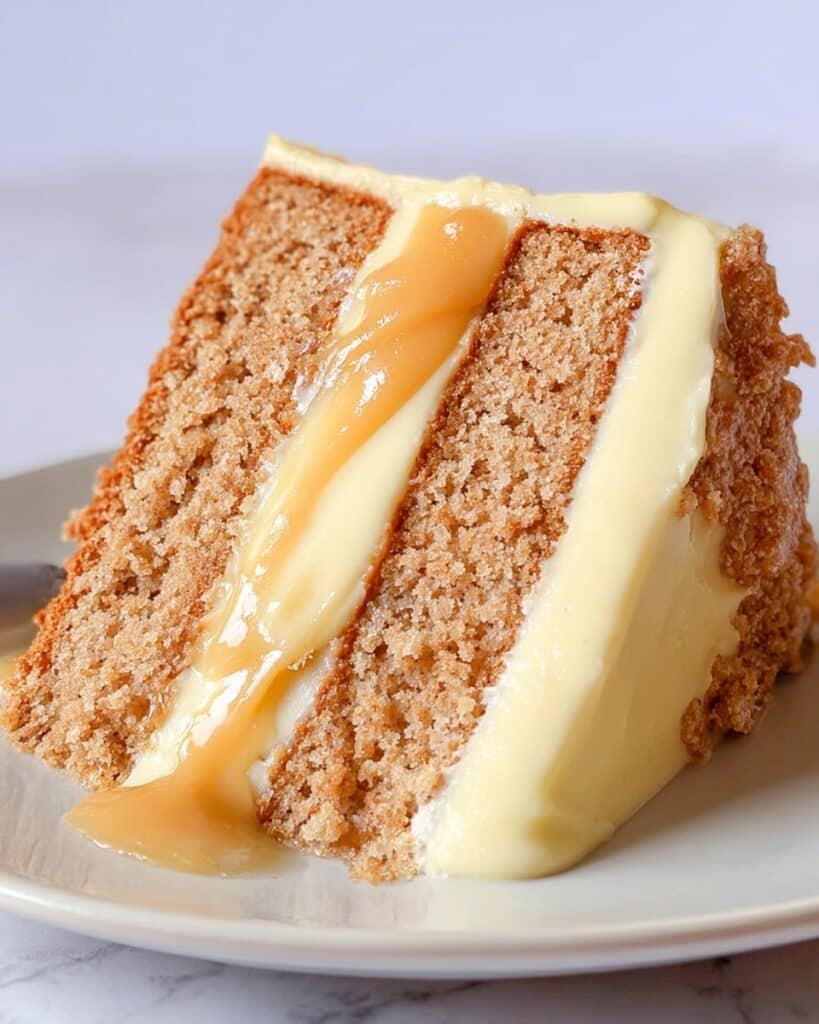 Moist Banana Cake with Caramel Recipe