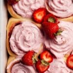 Strawberry Cinnamon Rolls with Strawberry Jam Frosting Recipe