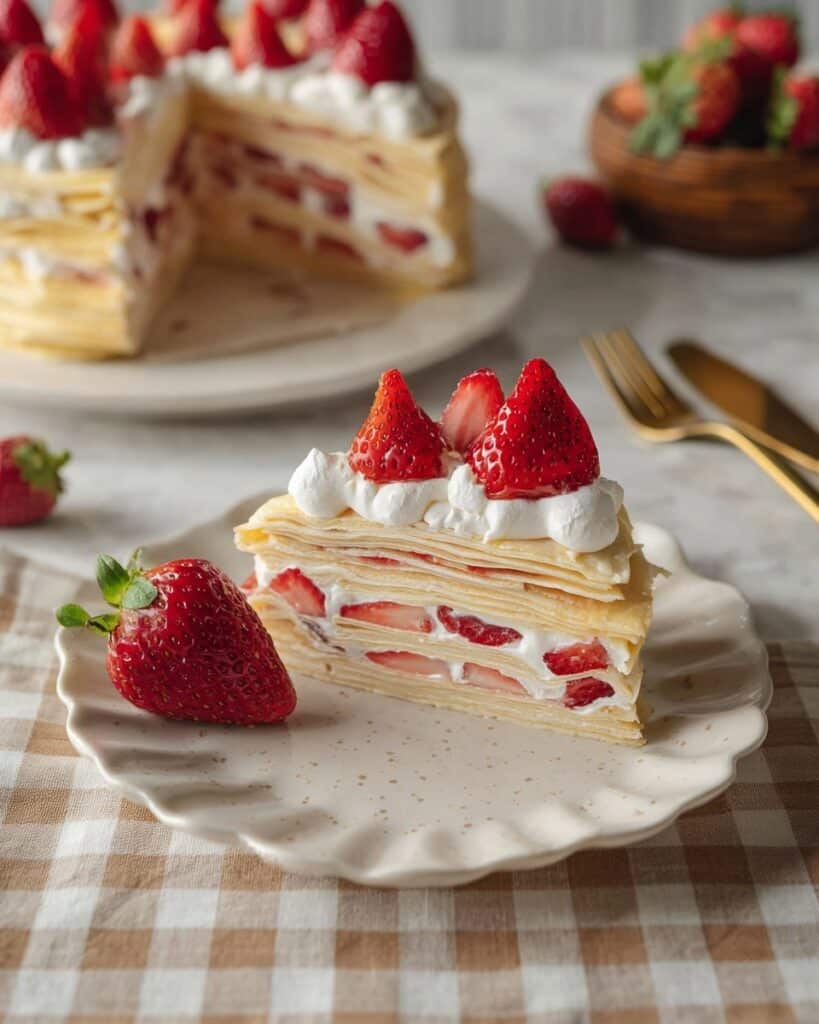 Strawberry Crepe Cake Recipe