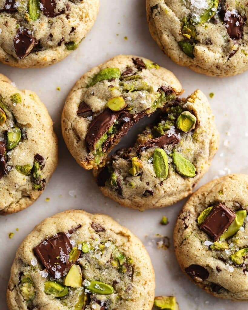 Pistachio Cream-Stuffed Chocolate Chip Cookies Recipe