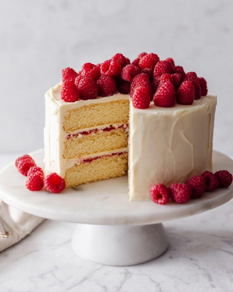 Raspberry Lemon Layer Cake with Cream Cheese Frosting Recipe