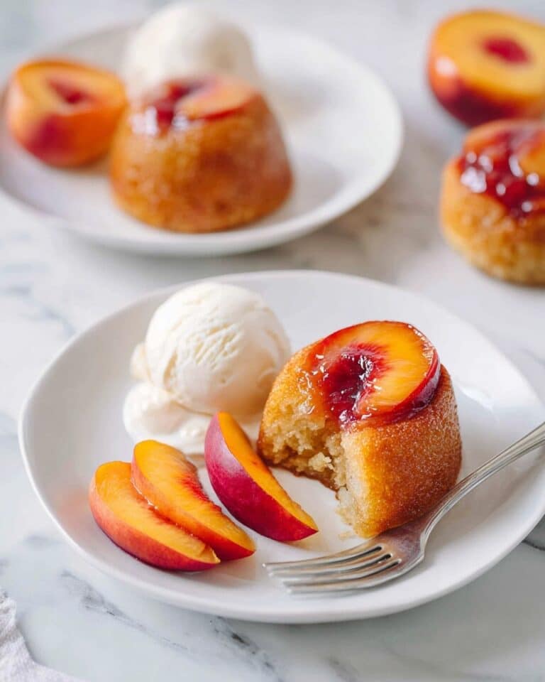 Peach Upside Down Mini Cakes Recipe