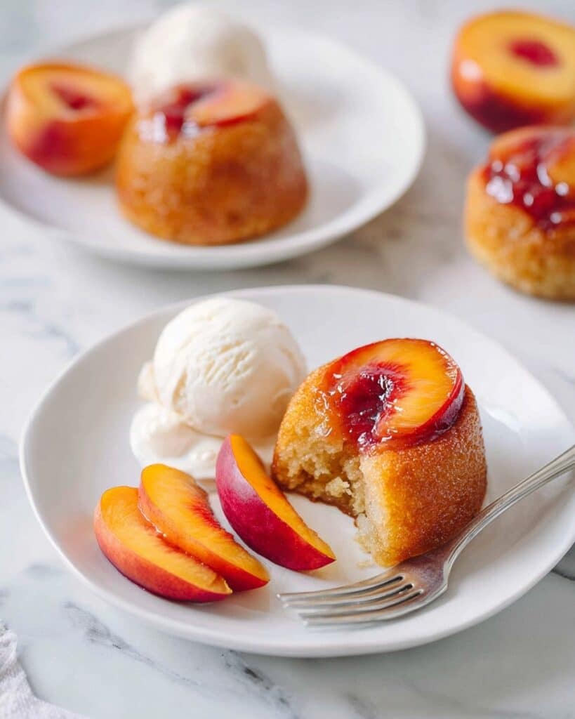 Peach Upside Down Mini Cakes Recipe