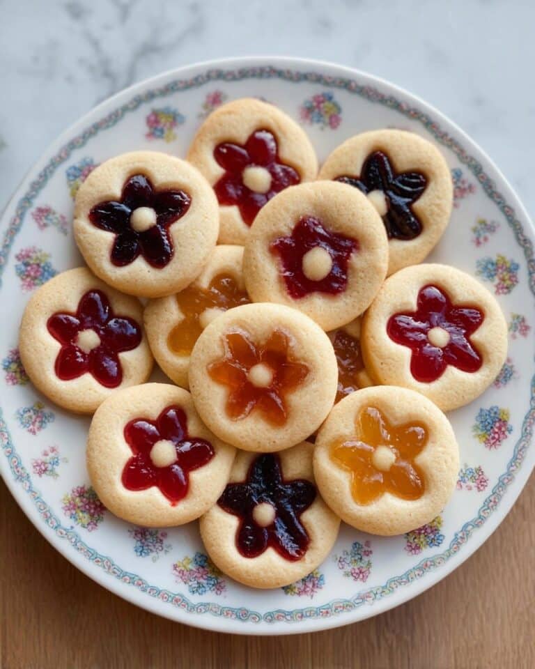 Flower Thumbprint Cookies with Jam Recipe