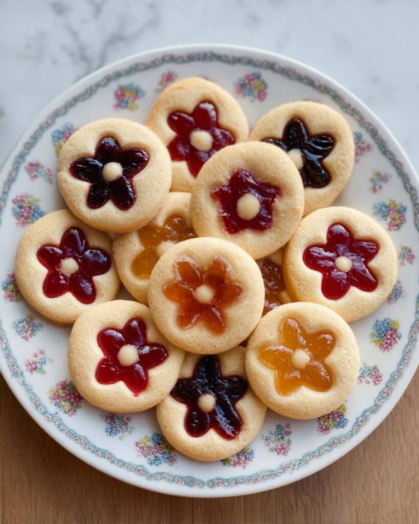 Flower Thumbprint Cookies with Jam Recipe
