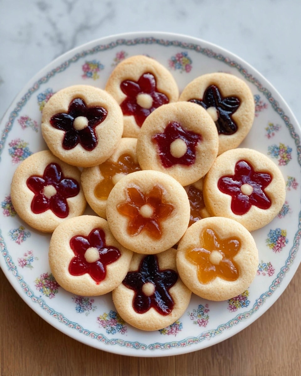 Flower Thumbprint Cookies with Jam Recipe