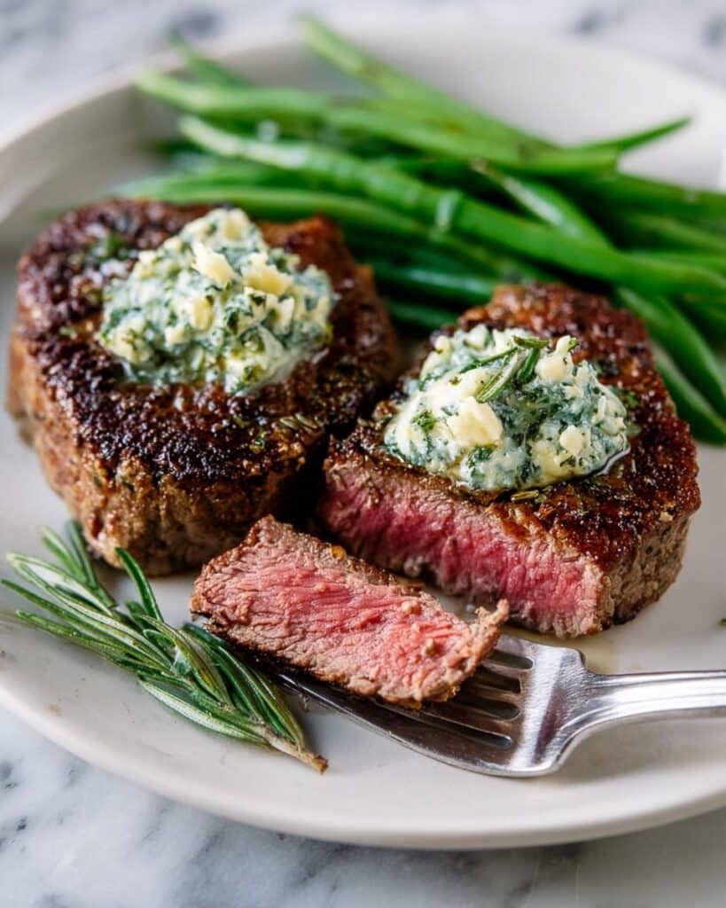 Air Fryer Filet Mignon with Blue Cheese Butter Recipe