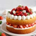 Vanilla Cake with Strawberry Filling (Swedish Midsummer Cake) Recipe