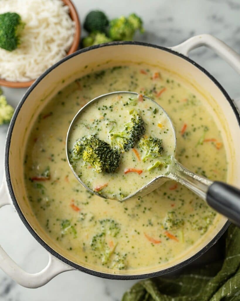 High Protein Broccoli Cheddar Soup Recipe
