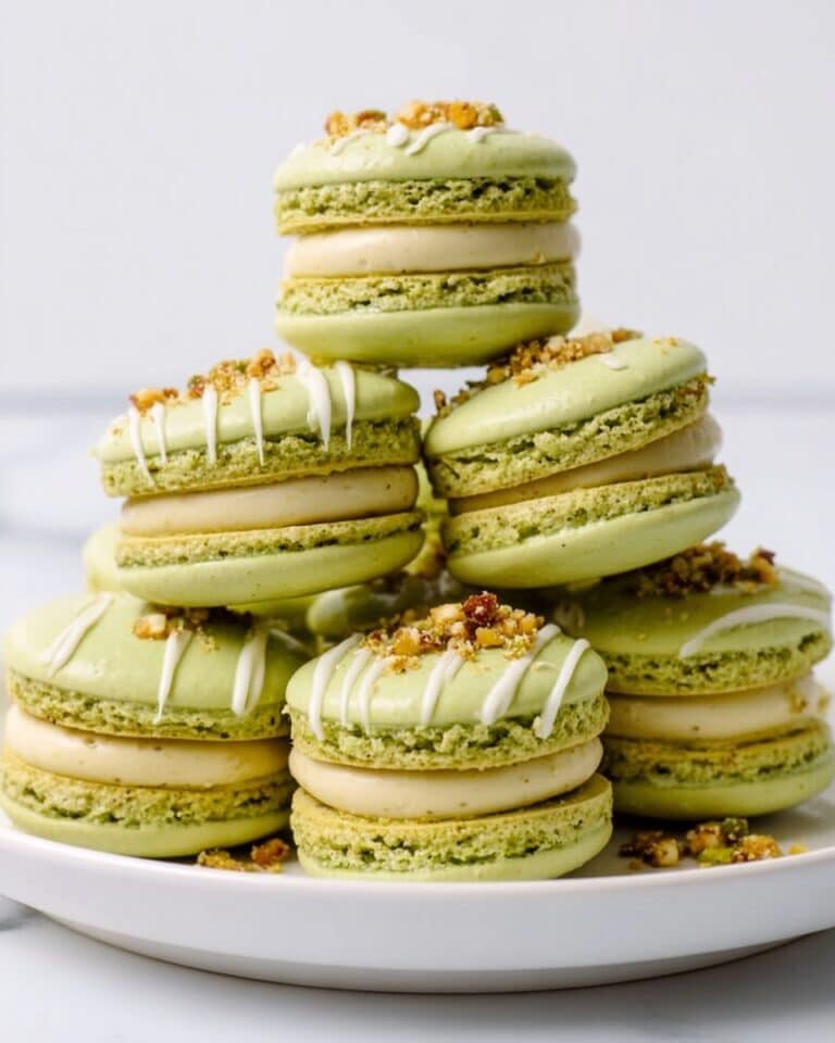 Pistachio Macarons with Pistachio Ganache Filling Recipe
