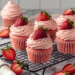Fresh Strawberry Cupcakes With Strawberry Frosting Recipe