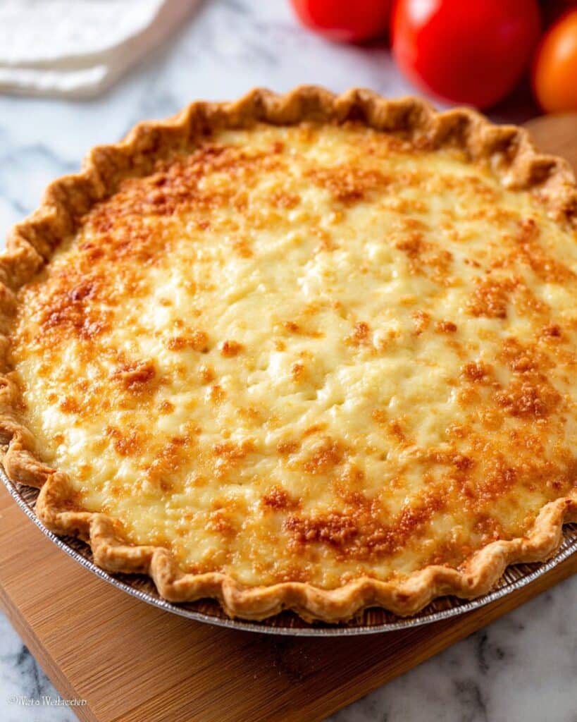 Crumb Topped Four Cheese Tomato Pie Recipe