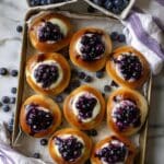 Blueberry Cream Brioche Buns Recipe