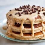 Coffee Pancakes with Espresso Glaze and Mini Chocolate Chips Recipe