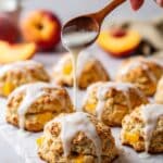 Peach Scones with Honey Vanilla Glaze Recipe