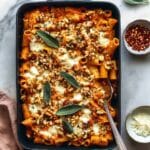Pumpkin Tomato Pasta Bake with Walnuts and Sage Recipe