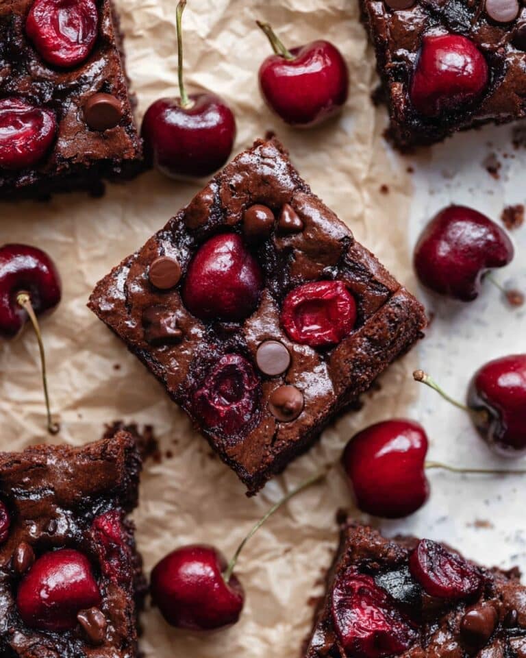 Roasted Chocolate Cherry Brownies Recipe