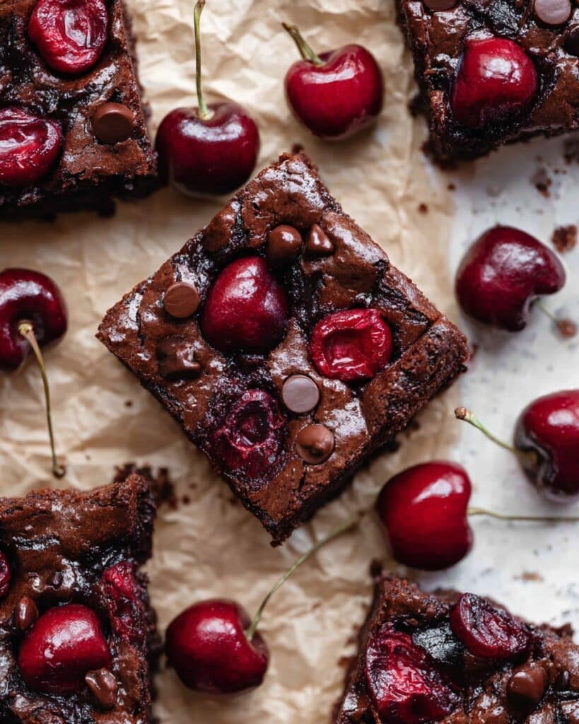 Roasted Chocolate Cherry Brownies Recipe