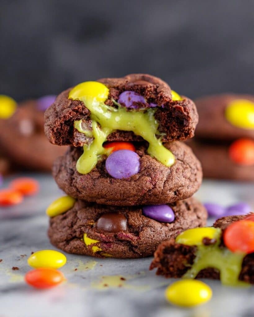 Slime-Filled M&M Cookies Recipe