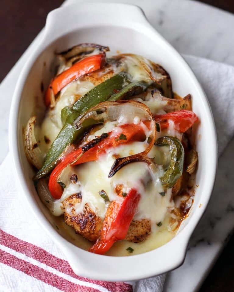 Cheesy Chicken & Peppers Recipe