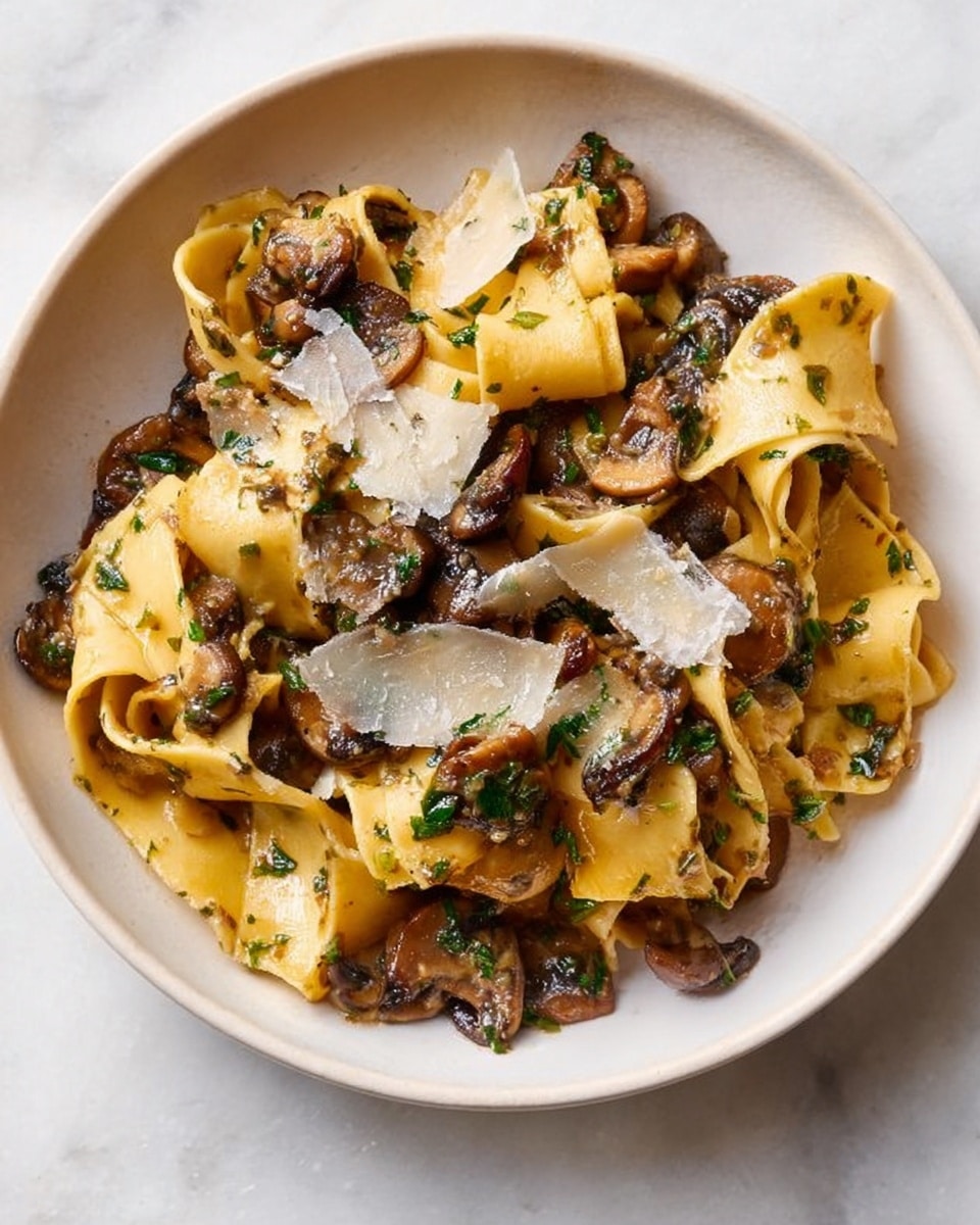 Garlic Mushroom Pasta with Lemon Parmesan Sauce Recipe