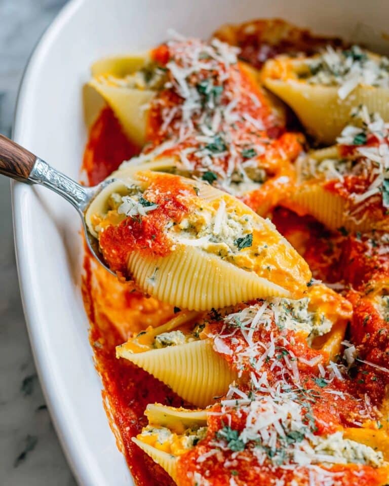Pumpkin Stuffed Shells with Ricotta, Sage, and Spices Recipe