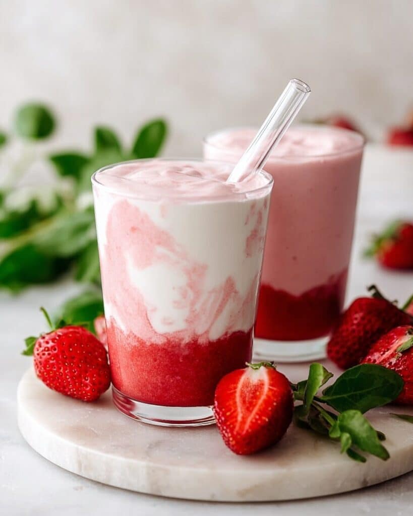 Strawberry Skin Glaze Smoothie (Erewhon Hailey Bieber Smoothie) Recipe