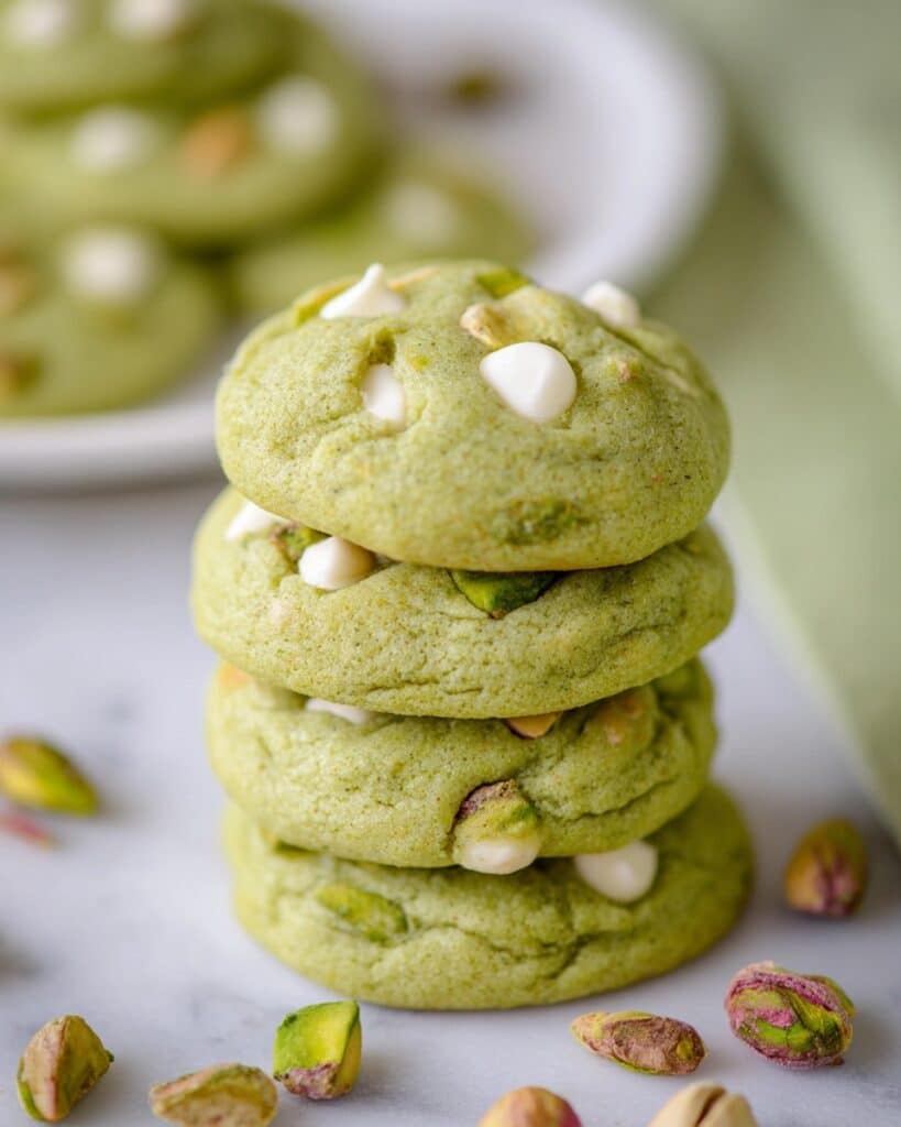Pistachio Pudding Cookies with White Chocolate Chips Recipe