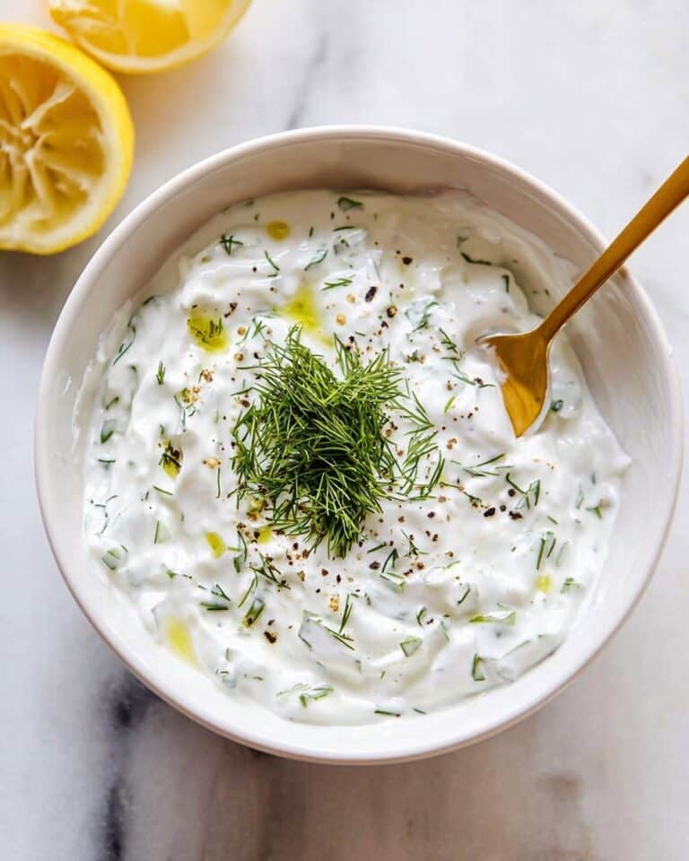 5-Minute Greek Yogurt Tzatziki Sauce (or Dip!) Recipe