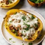 Philly Cheesesteak Stuffed Spaghetti Squash Recipe