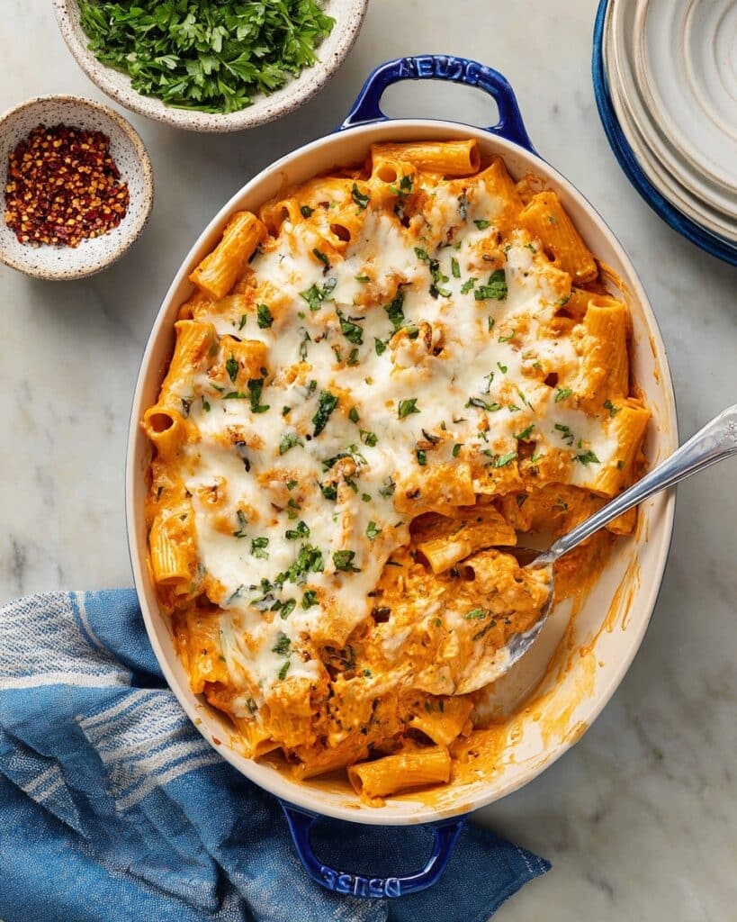 Cheesy Pumpkin Ricotta Pasta Bake Recipe