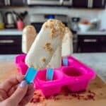 Frozen Yogurt Raspberry Protein Popsicles with Cookie Coating Recipe