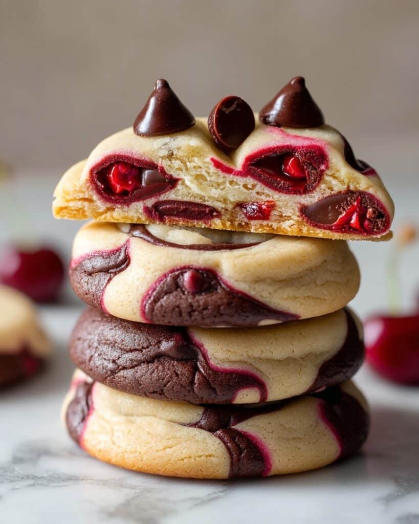 Cherry Chocolate Chip Cookies with Mocha Chips Recipe